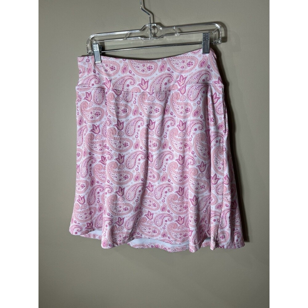 TURNHIER Skort Women Pink Paisley Golf Tennis Pockets Sz XL